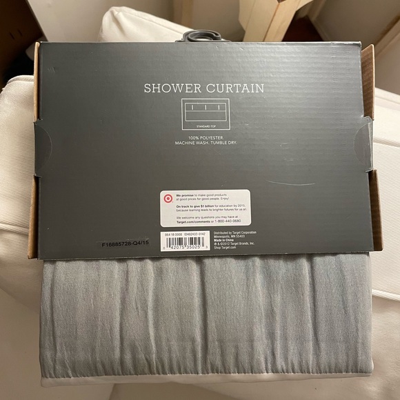 Threshold Shower Curtain Gray Seeesucker 72”x72” Target - Picture 2 of 4